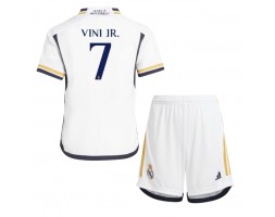 Real Madrid Vinicius Junior #7 Hemmaställ Barn 2023-24 Kortärmad (+ Korta byxor)